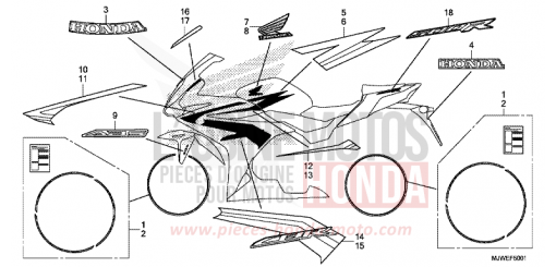 MARQUE (2) CBR500RAH de 2017